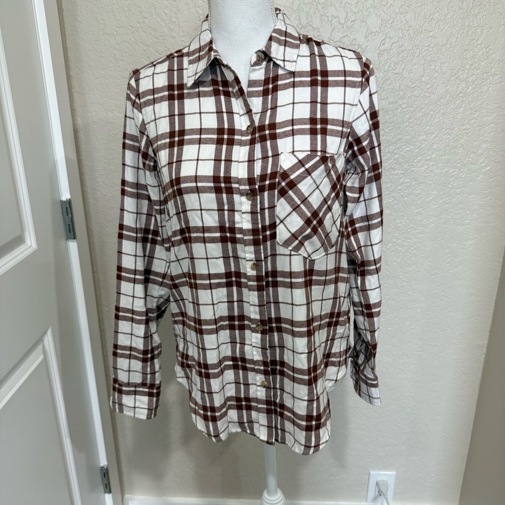 Abercrombie & Fitch Soft A&F Collection flannel Long Sleeve Shirt Plaid Size XS